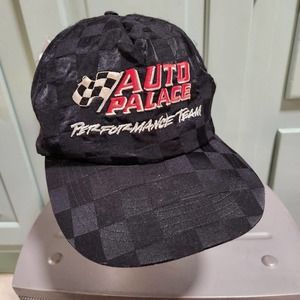 VTG 90s Auto Palace Performance Team NASCAR Racecar Mens Snapback Hat Cap OSFA